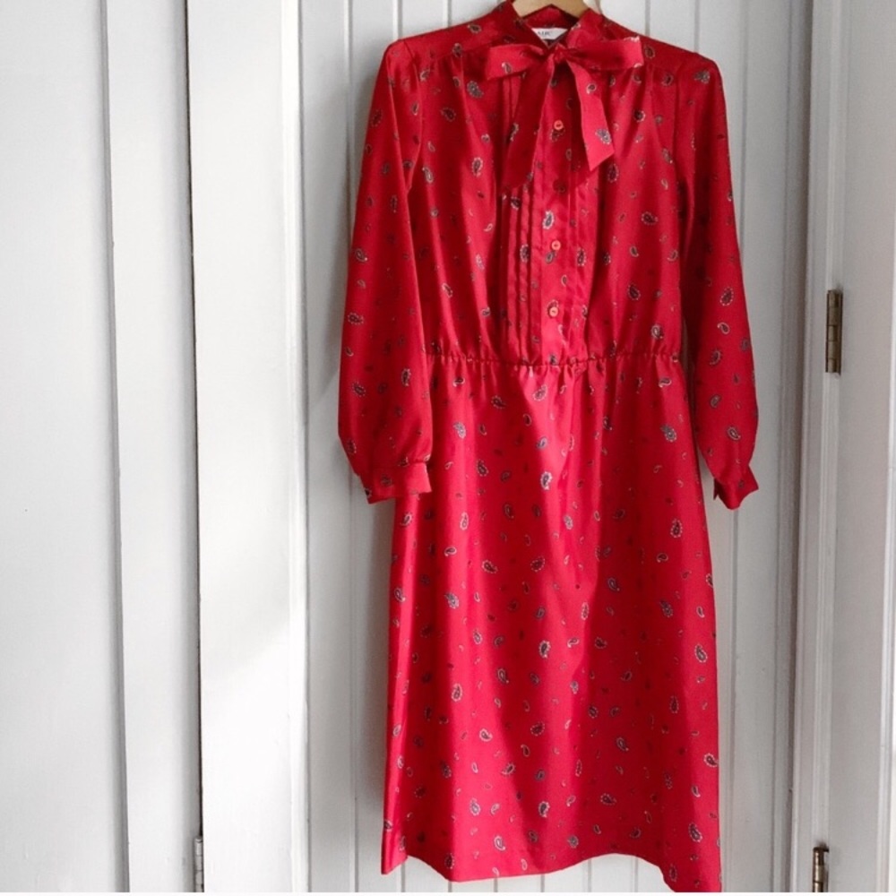 Vintage 90’s Blair Red Paisley Dress
